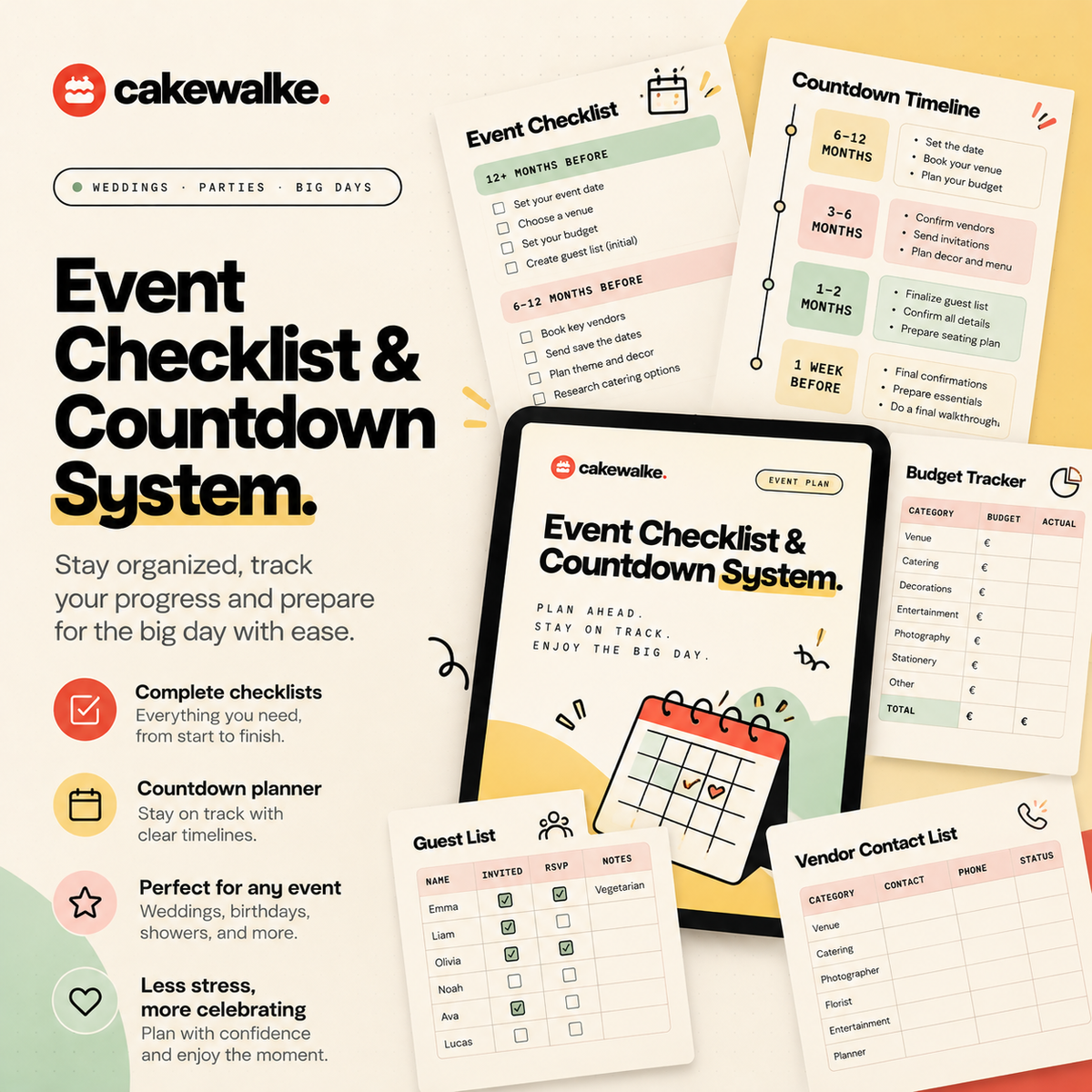 Event Checklist & Countdown System