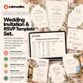 Wedding Invitation & RSVP Template Set