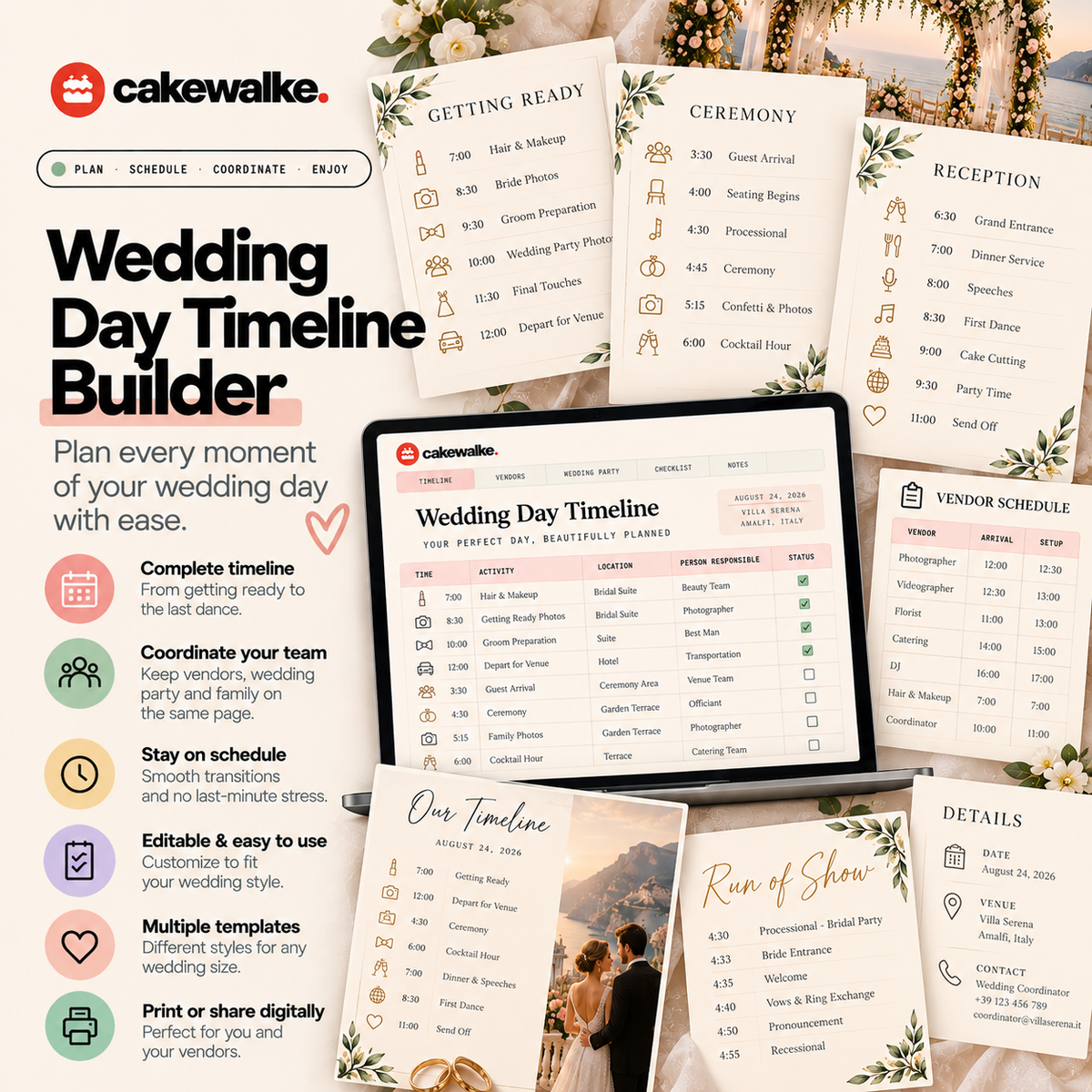 Wedding Day Timeline Builder